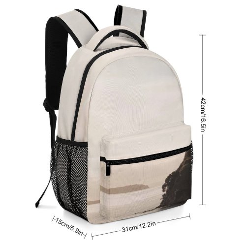 yanfind Children's Backpack Cliff Auckland Zealand Sunset Ocean Waiheke Island Hill  Sea Side Shore Preschool Nursery Travel Bag