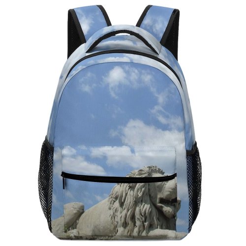 yanfind Children's Backpack Budapest Lion Chain Statue Landmark Sculpture Sky Monument Cloud Big Cats Preschool Nursery Travel Bag