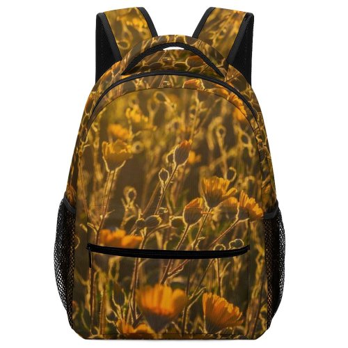 yanfind Children's Backpack Farm Park Rural Flowers Usa Wild Grass Desert Landscape Daylight Hayfield Preschool Nursery Travel Bag
