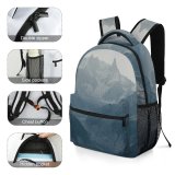 yanfind Children's Backpack Grey  Outdoors Range Peak Alps Slope  Art Sunrise French Preschool Nursery Travel Bag