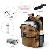 yanfind Children's Backpack Dog Pet Golden Eyes Sweet Vertebrate Canidae Carnivore Snout Preschool Nursery Travel Bag