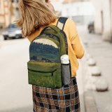yanfind Children's Backpack Field Grassland Outdoors Countryside Farm Rural Meadow Building Pasture Ranch Housing Grazing Preschool Nursery Travel Bag