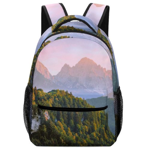 yanfind Children's Backpack Golden Fog Forest Scenery Sunset Landscape Daylight Mountains Daytime Sight Growth Hour Preschool Nursery Travel Bag