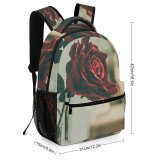 yanfind Children's Backpack  Art Glass Rose Design Vase Decoration Romance Bloom Still Preschool Nursery Travel Bag