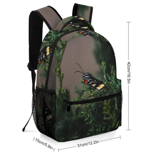 yanfind Children's Backpack Bush Plant Vegetation Andrena Bee Hornet Insect Invertebrate  Tree Conifer Abies Preschool Nursery Travel Bag