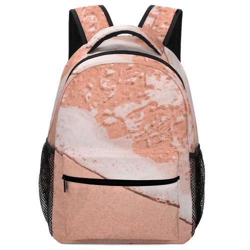 yanfind Children's Backpack Facebook Sand Landscape Daylight Beach Scenic Seashore Sandy Shore Sea Foam Preschool Nursery Travel Bag