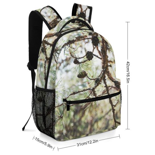 yanfind Children's Backpack Finland Abies Pine Plant Forest Branch Pictures Espoo Woods Stock Grey Preschool Nursery Travel Bag