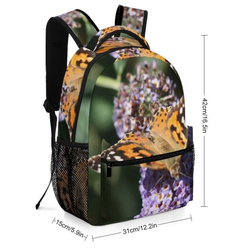 yanfind Children's Backpack Butterfly Insect Invertebrate Monarch Purple Plant Pollen  Flower  Arachnid Garden Preschool Nursery Travel Bag