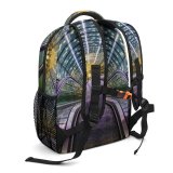 yanfind Children's Backpack  City Design Lights Empty Technology Colorful Items  Building Glass Urban Preschool Nursery Travel Bag