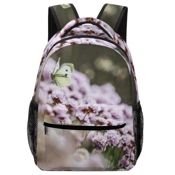 yanfind Children's Backpack Flower Plant  Flora Lilac Butterfly Insect Invertebrate Wing Cherry Meditation Light Preschool Nursery Travel Bag