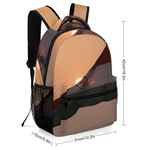 yanfind Children's Backpack Freedom Independence Sunset Travel India Flag Republic Outdoors Indian Wind Dawn Preschool Nursery Travel Bag