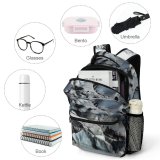 yanfind Children's Backpack Landscape Domain Rock Iceland Pictures Winter Desolate Sea Outdoors Grey Snow Preschool Nursery Travel Bag