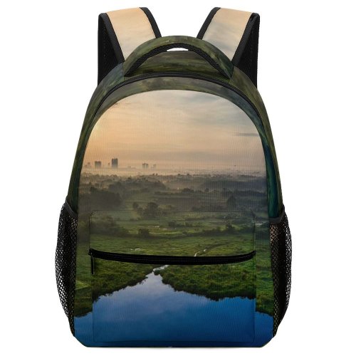 yanfind Children's Backpack Farming Fair Farm Rural Sunset Grass Landscape Evening Travel Farmland Field Preschool Nursery Travel Bag