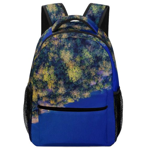 yanfind Children's Backpack Geography Landscape Daylight Boat Sea Outdoors Trees Ocean Bird's Preschool Nursery Travel Bag