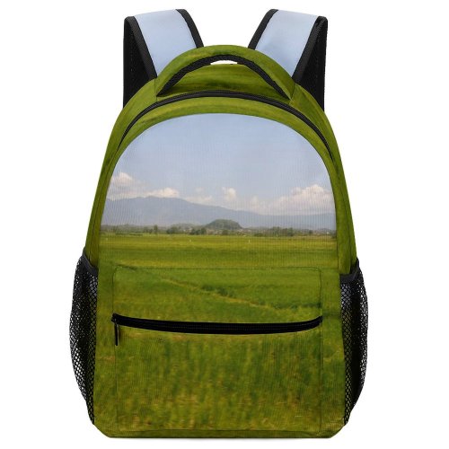 yanfind Children's Backpack Field Grassland Outdoors Countryside Paddy Central Java Rural Farm Plant Vegetation Preschool Nursery Travel Bag