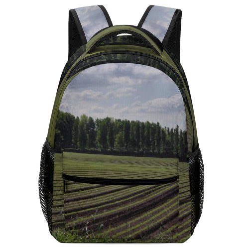 yanfind Children's Backpack Field Country Farm Ploughing Spring Arable Farming Potatoes Furrows Newcomp Rainhill Agriculture Preschool Nursery Travel Bag