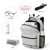 yanfind Children's Backpack Minimalist Backdrop Coast Birds Bird Sky Beach Grayness Solitude Railing Cloudy Preschool Nursery Travel Bag