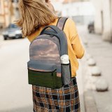 yanfind Children's Backpack Field Outdoors Grassland Landscape Savanna Sky Countryside Scenery Horizon Land Giraffe Wildlife Preschool Nursery Travel Bag