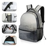 yanfind Children's Backpack Grey Outdoors  Snow  Fog Avalanche   Forest Preschool Nursery Travel Bag