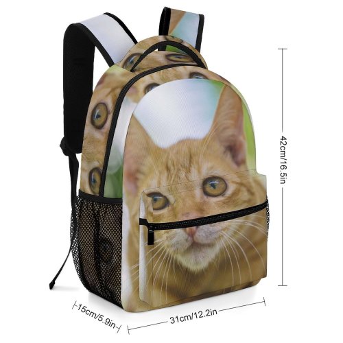 yanfind Children's Backpack Outdoors Cute Cat Eyes Little  Cat's Adorable Young Pet Whisker Fur Preschool Nursery Travel Bag