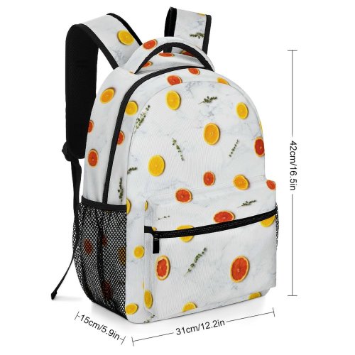 yanfind Children's Backpack For Slices Flatlay Design Oranges Thumbnail Fruit Round Styling Grapefruit Citrus Art Preschool Nursery Travel Bag