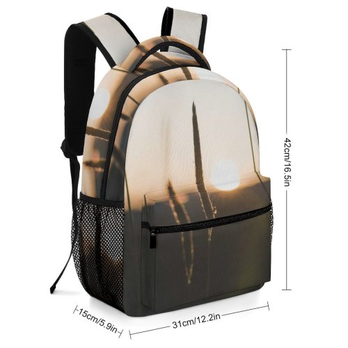 yanfind Children's Backpack Backlit  Focus Reed Sunset Grass Landscape Daylight Light Iphone Samsung Preschool Nursery Travel Bag