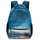 yanfind Children's Backpack Bali Waters Dawn Sunrise Boat Sky Evening Watercraft Sunset Dusk Ocean Reflection Preschool Nursery Travel Bag