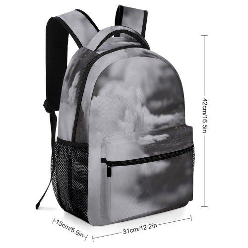 yanfind Children's Backpack Grey Outdoors Snow Winter  Hail Birds Snowman Preschool Nursery Travel Bag