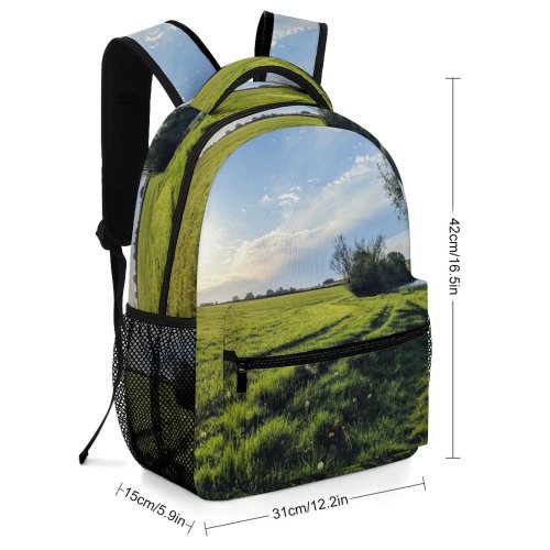 yanfind Children's Backpack Field Grassland Outdoors Countryside Grass Plant Farm Rural Meadow Land Somerset Summer Preschool Nursery Travel Bag