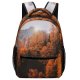 yanfind Children's Backpack Forest Season Scenery Autumn Iphone Samsung Lockscreen Scenic Woods Fall Above Aerial Preschool Nursery Travel Bag