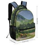 yanfind Children's Backpack Cow Cattle Outdoors Grassland Field  Range Countryside Gantrischseeli Rüschegg Schweiz Rural Preschool Nursery Travel Bag