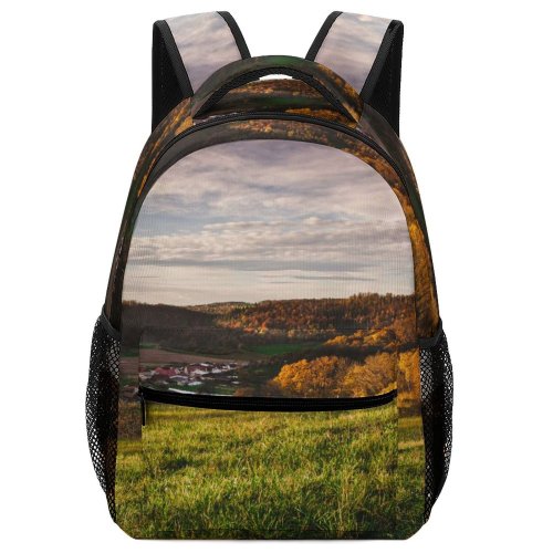 yanfind Children's Backpack Field Grassland Outdoors Countryside Farm Rural Meadow Pasture Scenery Ranch Grass Plant Preschool Nursery Travel Bag