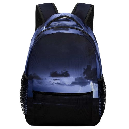 yanfind Children's Backpack Lake Sky Baltic Night SKYES Cumulus Fog Free Thunderstorm Flash Storm Preschool Nursery Travel Bag