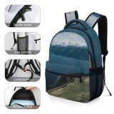 yanfind Children's Backpack Landscape Pictures Outdoors Desktop Grey Snow  Free  Aerial Zealand Preschool Nursery Travel Bag