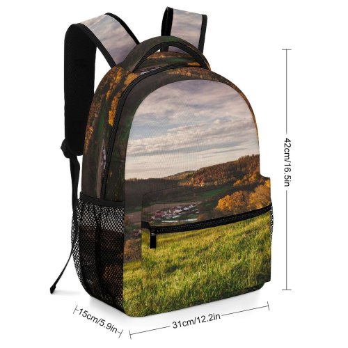 yanfind Children's Backpack Field Grassland Outdoors Countryside Farm Rural Meadow Pasture Scenery Ranch Grass Plant Preschool Nursery Travel Bag