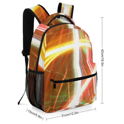 yanfind Children's Backpack Fairy Light Lights Christmas Colour Colourful Neon Random Mess Strip Stripe Preschool Nursery Travel Bag