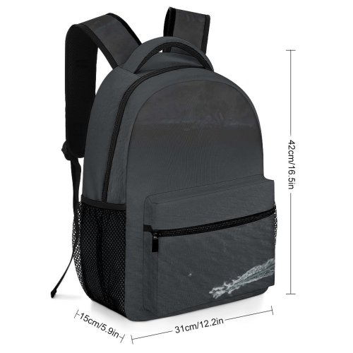 yanfind Children's Backpack Grey Land Outdoors Sea Ocean Shoreline Coast Promontory Peninsula Island Mood Outdoor Preschool Nursery Travel Bag