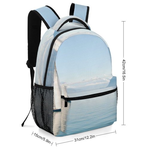 yanfind Children's Backpack Beautiful Hazy Landscape Daylight Mountains Rest Travel Island Sail Boat Foggy Murky Preschool Nursery Travel Bag