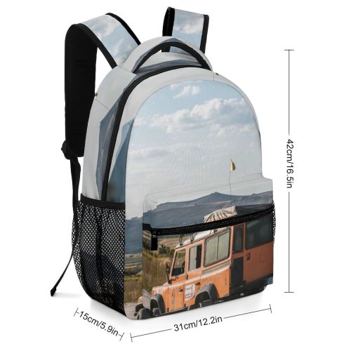 yanfind Children's Backpack Drive Focus Sand Rural Clouds Depth Adventure Daylight Travel Field Preschool Nursery Travel Bag