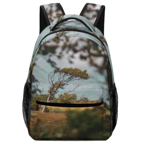 yanfind Children's Backpack Landscape Savanna Lonely Plant Trunk Slufter Storm Pictures Grassland Cocksdorp Outdoors Preschool Nursery Travel Bag