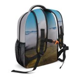 yanfind Children's Backpack Fog Outdoors Mist Drone Aerial Sunrise Cow Cloud  Grey Preschool Nursery Travel Bag