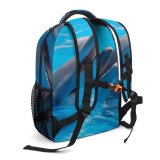 yanfind Children's Backpack Cute Marine Turquoise Outdoors Mammals Pool Dolphins Fish Preschool Nursery Travel Bag