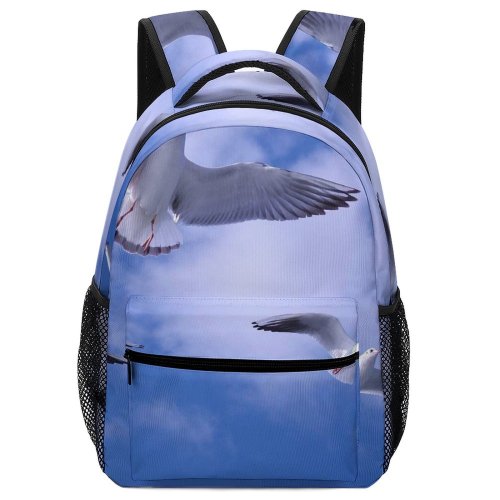 yanfind Children's Backpack Birds Sky Colour Sea Saegulls Closeups Clouds Beauty Bird European Herring Gull Preschool Nursery Travel Bag