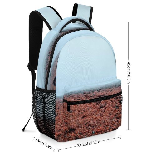yanfind Children's Backpack Ground Road  Cotopaxi Ecuador Outdoors Soil Windy Foggy  Split Reddish Preschool Nursery Travel Bag