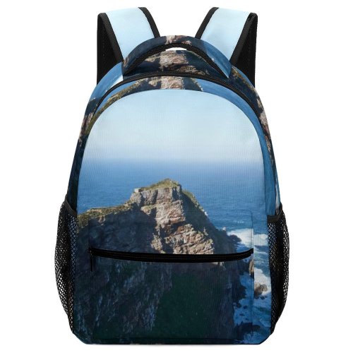 yanfind Children's Backpack Cliff Outdoors Promontory Ocean Sea Scenery Land Cape Good  Coast Shoreline Preschool Nursery Travel Bag