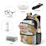 yanfind Children's Backpack Bake Cookie Flatlay Design Toy Baking Treats Little Wood Love Cookies Candy Preschool Nursery Travel Bag
