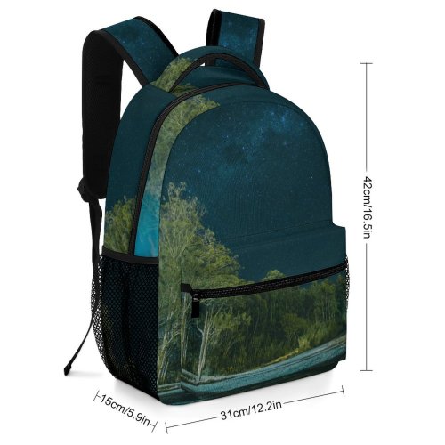 yanfind Children's Backpack Backlit Tree Dark Clouds Sunset Landscape Evening Space Light Galaxy Scenic Starry Preschool Nursery Travel Bag