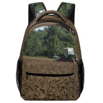 yanfind Children's Backpack Agriculture Soil Tractor Plow Plough Field Agricultural Machinery Farm Vehicle Crop Sowing Preschool Nursery Travel Bag