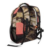 yanfind Children's Backpack  Focus Rustic Keychain Outdoors Ground Dry Heart Still Leaves Preschool Nursery Travel Bag