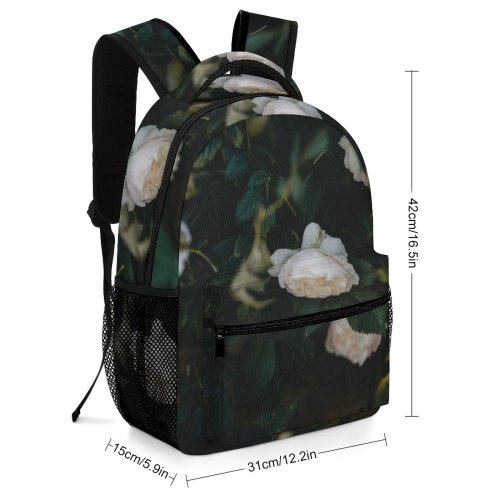 yanfind Children's Backpack  Flower Plant Rose Peony Petal Geranium Grey Preschool Nursery Travel Bag